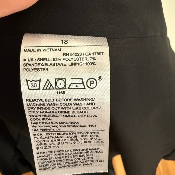 Banana Republic Black Square Neck Belted Sheath Dress Formal Slit Size 18 NEW‎ - Picture 7 of 7